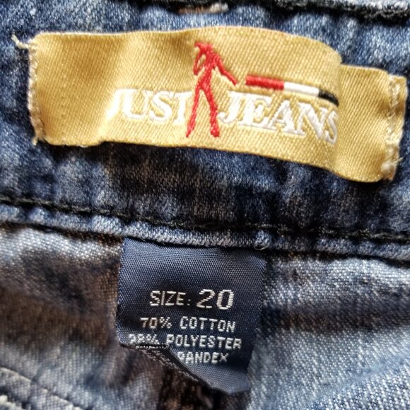 Just Jeans Womens Size20 Blue Denim Bermuda Shorts, Western, Embellished Pockets - Picture 7 of 7